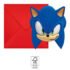 Детски покани за рожден ден Sonic , 6 Броя