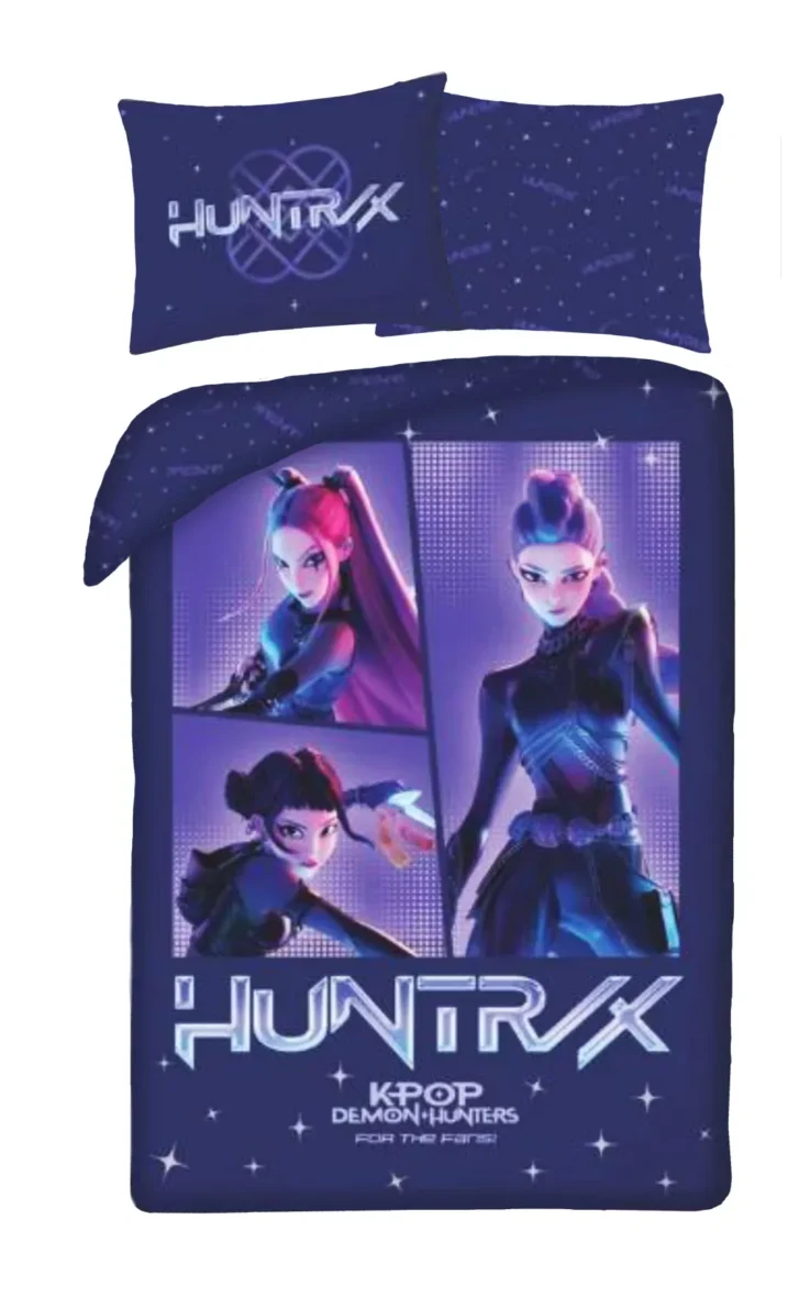 Детско спално бельо K-pop Demon Hunters, 100% Памук, 70х90см, 140х200 см.