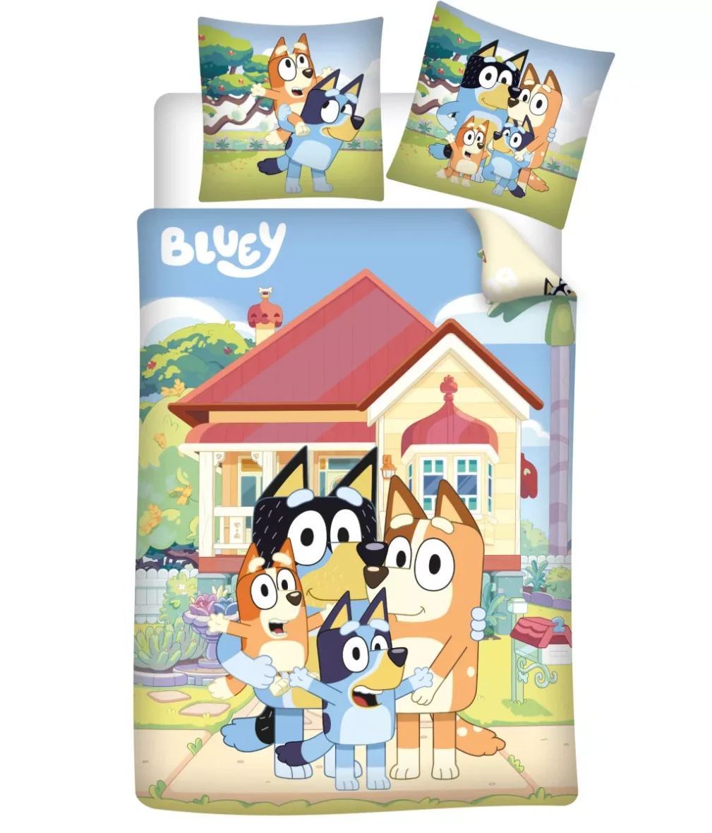 Детско спално бельо Bluey, 100% Памук, 100×135 см, 40×60 см. Детско спално бельо Bluey, 100% Памук, 100×135 см, 40×60 см.