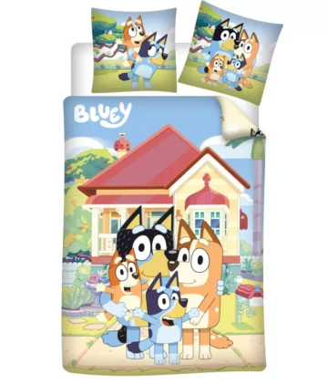 Детско спално бельо Bluey, 100% Памук, 100×135 см, 40×60 см.