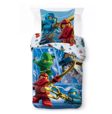 Детско спално бельо Lego Ninjago, 100% Памук, 100×135 см, 40×60 см.